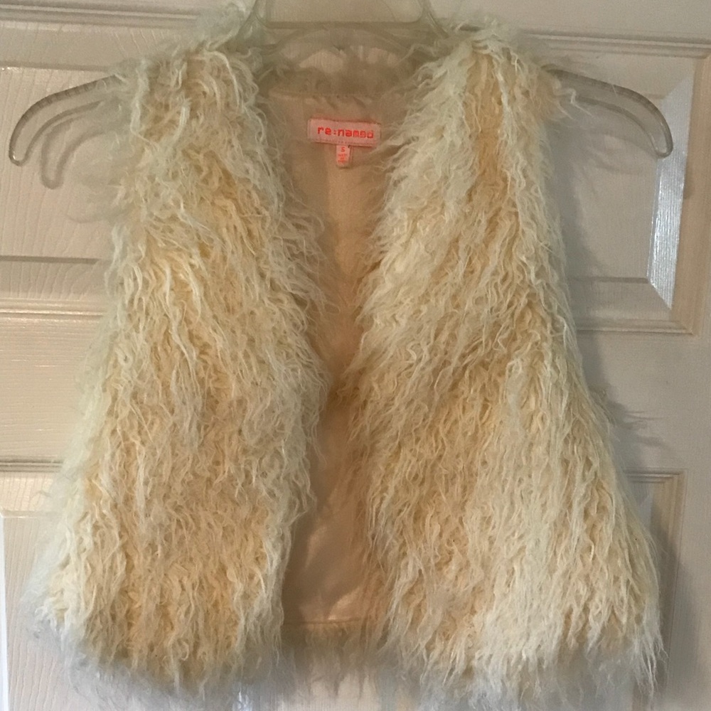 Fake fur girls vest.